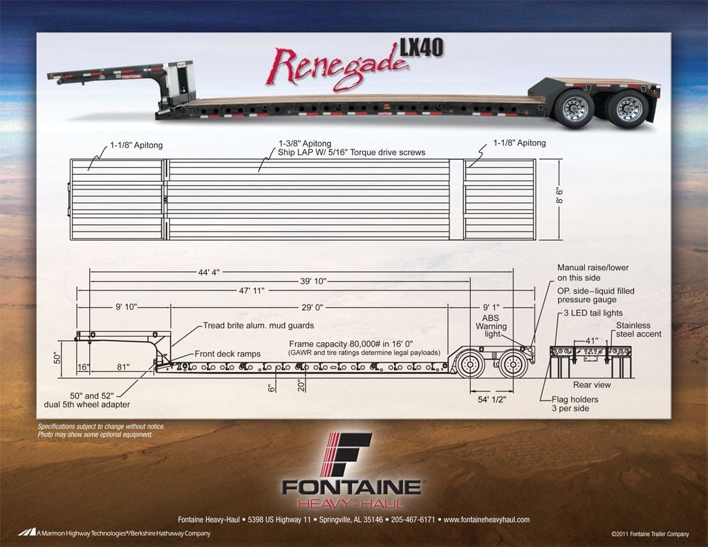 Fontaine Trailer Renegade LX40