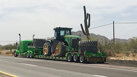 Oversize Load package includes strobe lights and flag holders.
