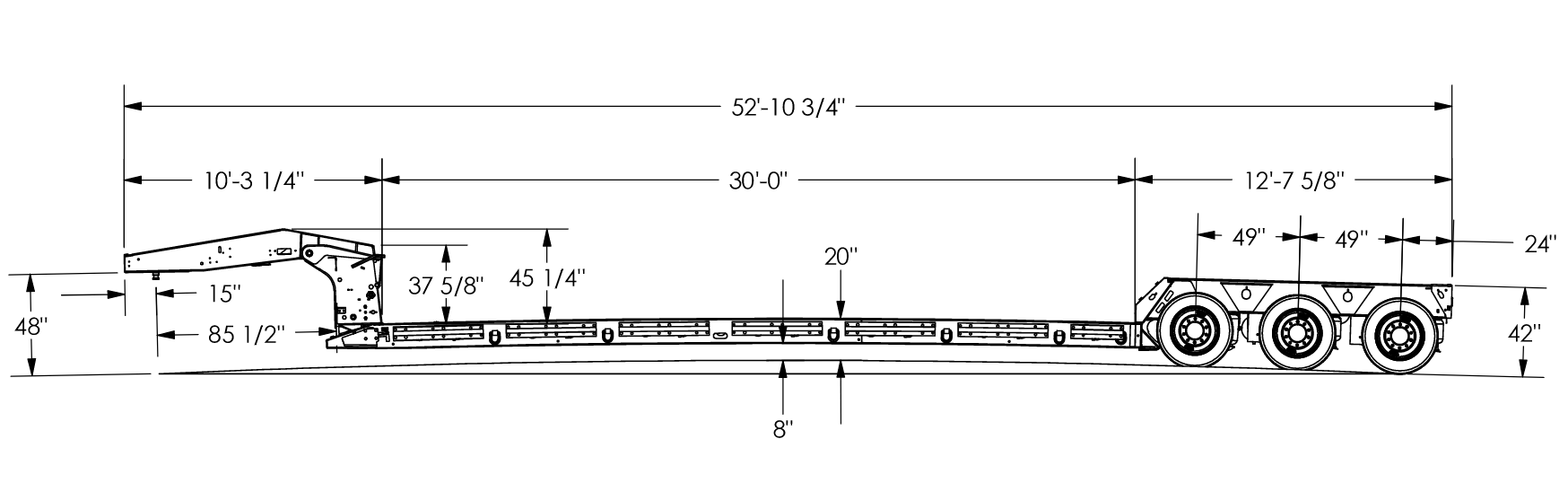Jet Trailer Line Drawing