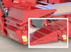 Double hinged ramp and support ledge